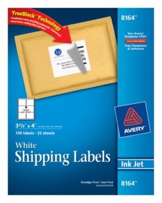 White Shipping Labels 8164
