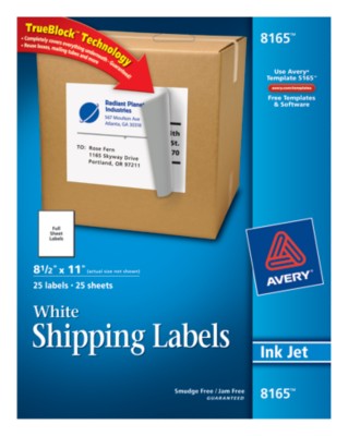 White Shipping Labels 8165