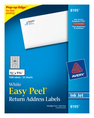 Easy Peel Return Address Labels 8195