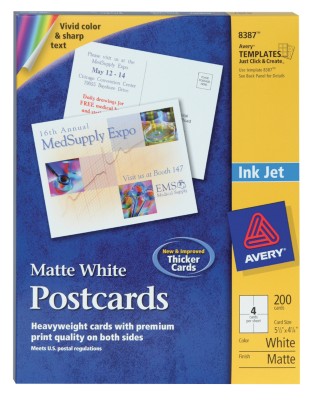 Ink Jet Matte Coated Postcards 8387