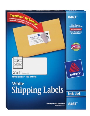 White Shipping Labels 8463