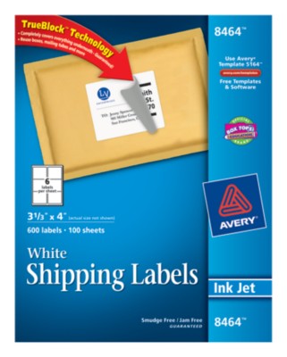 White Shipping Labels 8464