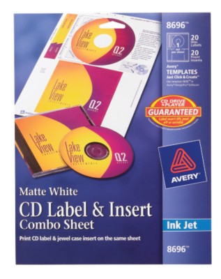 Avery CD Label & Insert Sheet Combo 8696