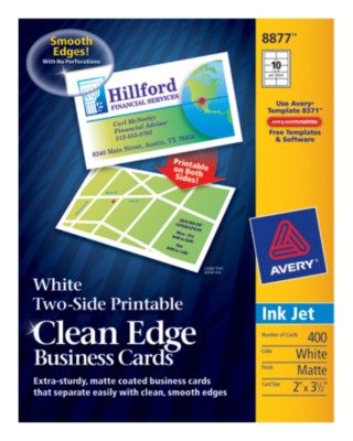 Two Side Printable Ink Jet Clean Edge Business Cards 8877