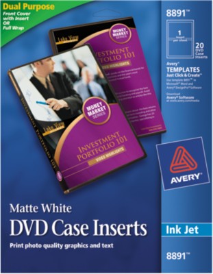 Avery DVD Case Inserts 8891