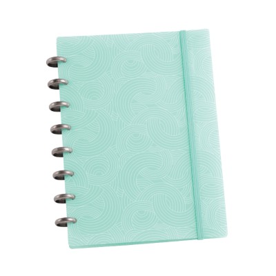 MSHO Discbound Smooth Customizable Notebook, 6.5" x 9", 60 sheets, Lined, Blue Wave 10045
