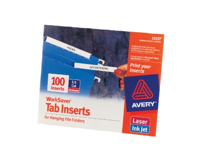 Tab Inserts for Hanging File Folders 11137