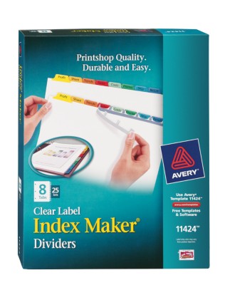 Index Maker Clear Label Dividers with Color Tabs 11424