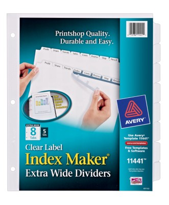 Index Maker Clear Label Extra Wide Dividers 11441