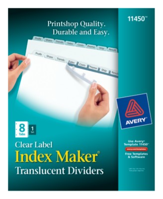 Index Maker Clear Label Translucent Dividers 11450