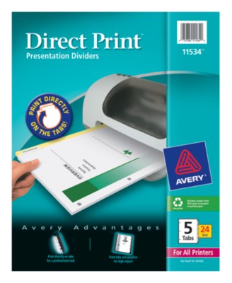 Direct Print Presentation Dividers 11534
