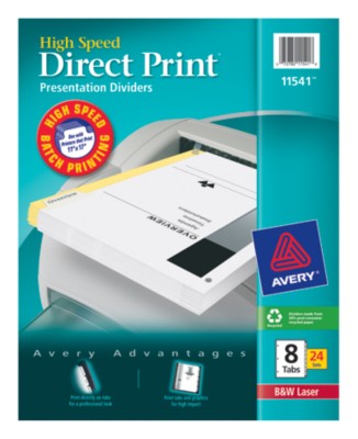 Direct Print High Speed Presentation Dividers 11541