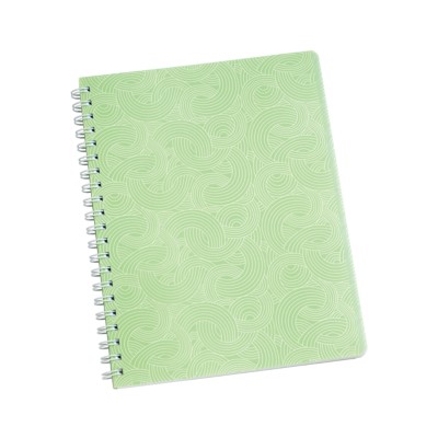 MSHO - Spiral Notebook, 8-1/2"x11", Textured Design, Green 14881