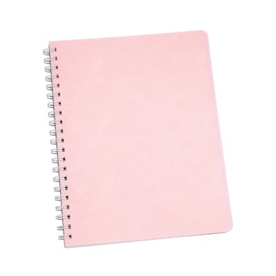 MSHO - Spiral Notebook, 8-1/2"x11", Textured Design, Pink 14882
