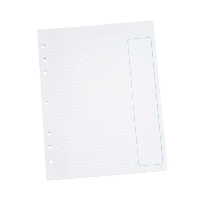 MSHO - Filler Paper, 8-1/2"x11", Lined with Perforated List, Neutral Color, 50 sheets, 14940