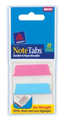 2x1.5 NoteTab Neon Assorted 20 Pack 16288