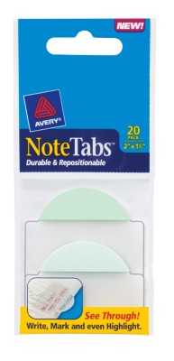 2x1.5 NoteTab Pastel Round Edge 20 Pack 16296