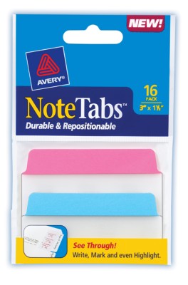 3x1.5 NoteTab Neon Assorted 16 Pack 16299