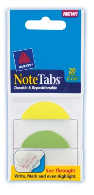 2x1.5 NoteTab Round Edge Citrus 20 Pack 16306