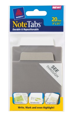 3x3.5 NoteTab Taupe Assorted 20 Pack 16328