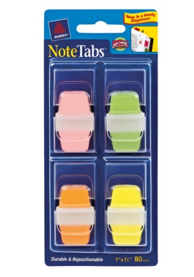 1X1.5 NoteTabs Asst Citrus 80PK 16348