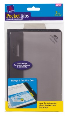 5-1/8x8-5/16 PocketTab Taupe Smoke 5 Pack 16364