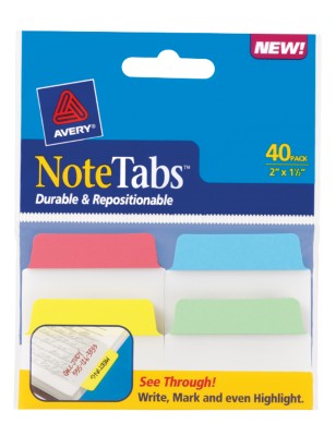 2x1.5 NoteTab Asst Primary 40PK 16375