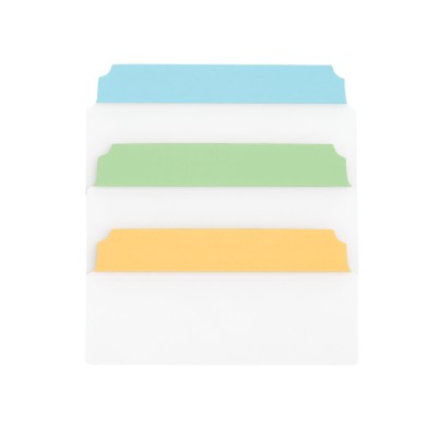 MSHO NOTETABS CLASSIC 3"X1.5" (8 CUSTOM BLUE/CLEAR, 8 CUSTOM GREEN/CLEAR, DARK YELLOW/CLEAR) 16480