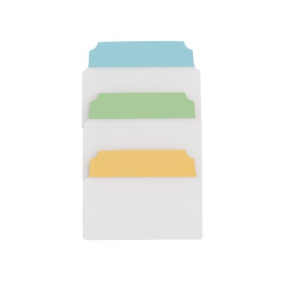 MSHO NOTETABS CLASSIC 2"X1.5" (10 CUSTOM BLUE/CLEAR, 10 CUSTOM GREEN/CLEAR, 10 DARK YELLOW/CLEAR) 16482