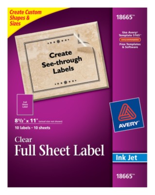 Clear Mailing Labels 18665