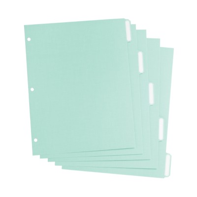 MSHO Standard Size 5 Tab Paper Write-On Tabbed Dividers Blue with Classic Tab 21120