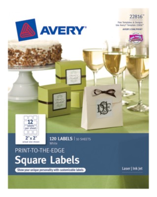 Business Builder, TrueBlock, White Labels, 2"x2", 12up 10 sheets 22816