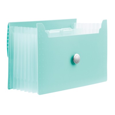 MSHO 1 Plastic Accordion File, Blue, Small, 7.25 L x 4.75 H x 1.0 depth 24526