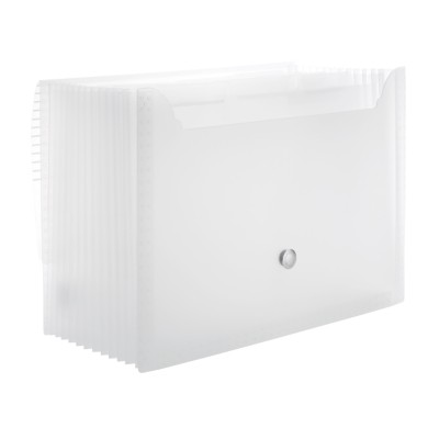 MSHO 1 Plastic Accordion File, White, Large, 13 L x 9.5 H x 1.5 depth 24527