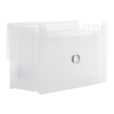 MSHO 1 Plastic Accordion File, White, Small, 7.25 L x 4.75 H x 1.0 depth 24528