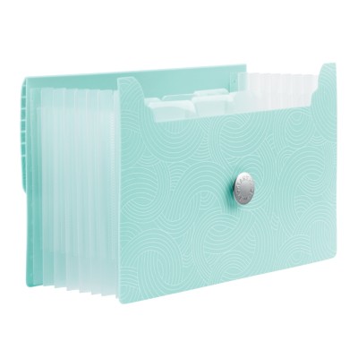 MSHO 1 Polyurethane Accordion File, Blue Wave, Small, 7.25 L x 4.75 H x 3.25 Depth 24529