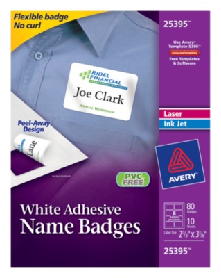 Self Adhesive Removable Name Badge Labels 25395