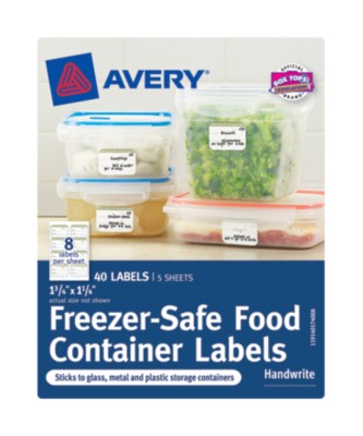 AveryÂ® Freezer-Safe Food Container Labels, Cottage Collection Small Rectangle, 8-up, 5 sheets 40174