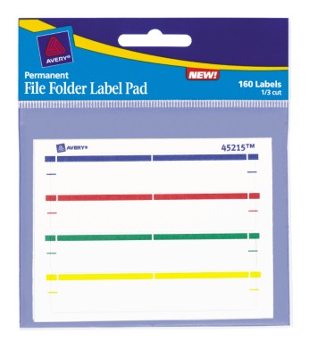 Asst Perm FF Label Pad 45215