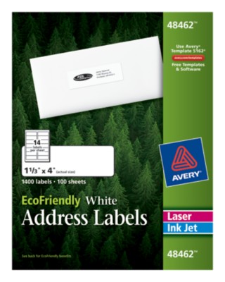 EcoFriendly White Address Labels 48462