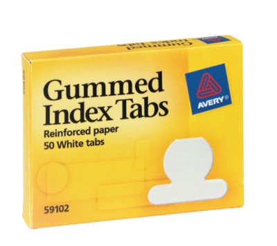 Index Tabs, Gummed Paper 59102