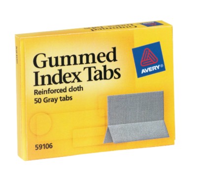 Index Tabs, Gummed Cloth 59106