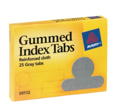 Index Tabs, Gummed Cloth 59112