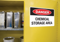Display workplace safety signs with clear, attention-grabbing warning labels using design graphics for GHS, ANSI, NFPA, DOT and more.