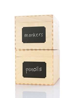 MSHO Chalkboard Labels, Classic shape, Black, 4"x6" sheets, 2up 6 sheets 72414
