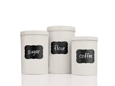 MSHO Chalkboard Labels, Flourish shape, Black, 4"x6" sheets, 2-1/2"x3-3/4", 2up 6 sheets 72415