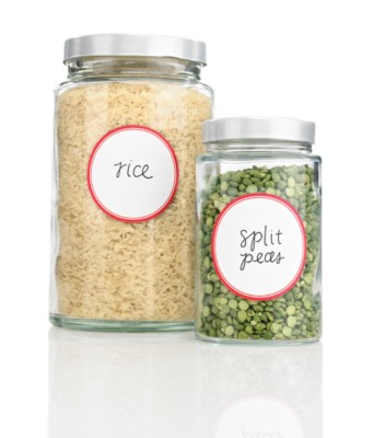 MSHO Kitchen Labels, Round, Removable, White w/Red Border, 2-1/2" diameter, 2up 6sh 72421