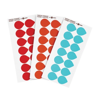 MSHO - Tear Dots, Removable, Color Coding Labels, Assorted, 14up 72446