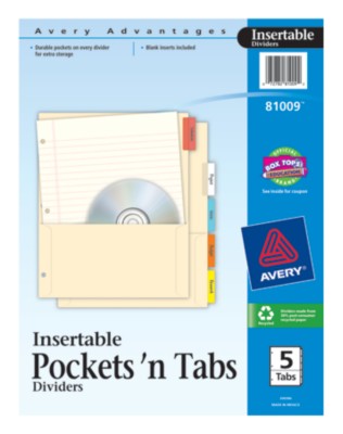 Insertable Tab Dividers 81009