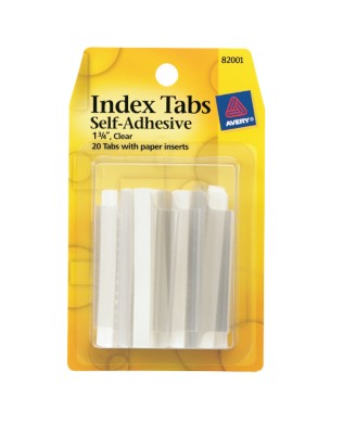Index Tabs, Self Adhesive with Write-On Inserts 82001